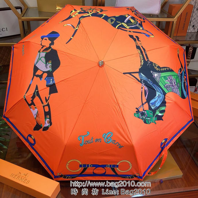 HERMES愛馬仕 年度最新火爆單品 極品H家自動傘 防雨防紫外線隔熱傘  sll1028
